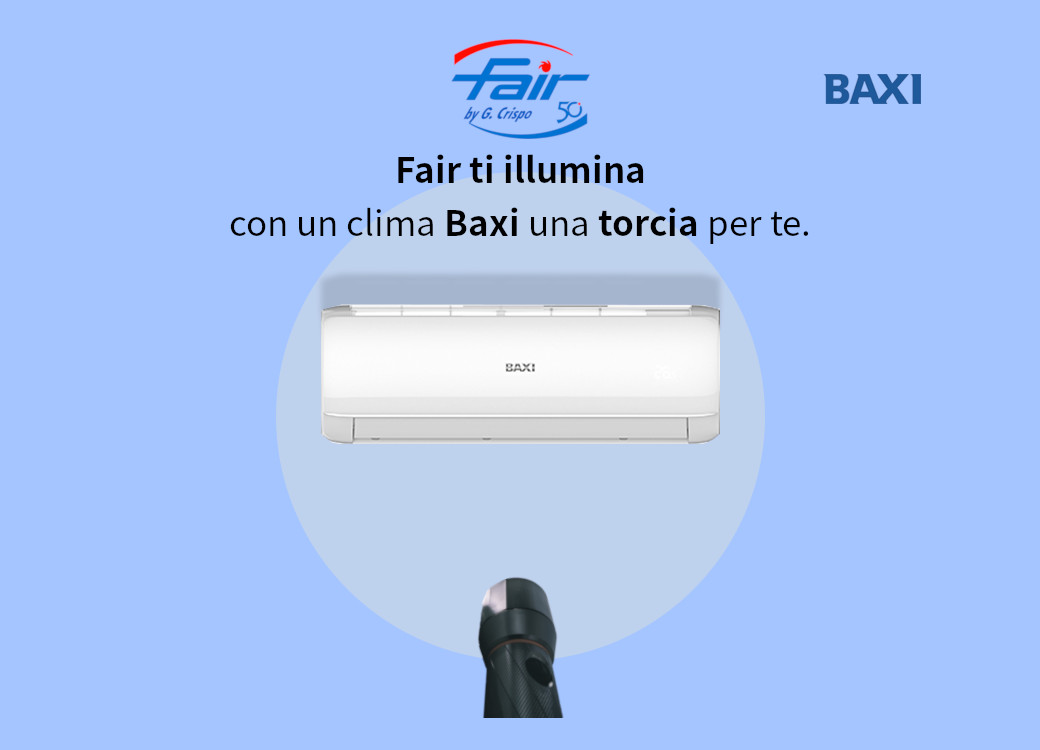 In regalo una torcia con un climatizzatore Baxi presso la sede di Catanzaro